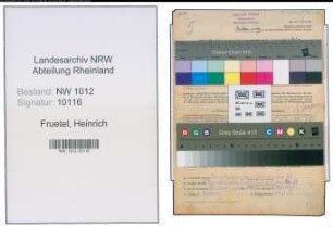 Entnazifizierung Heinrich Fruetel , geb. 23.04.1893 (Milchhaendler)