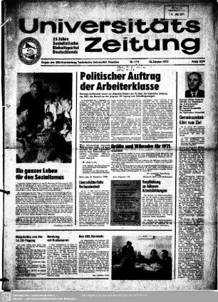 1971: Universitäts-Zeitung