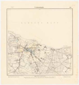 Bebauungsplan der Stadterweiterung, Ueckermünde: Planungsunterlage Messtischkarte 1887 (1911), Teilblatt 861 (Ueckermünde) 1:25000