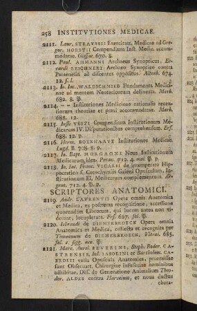 258-280, Scriptores Anatomici - Scriptores Therapeutici