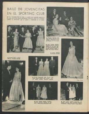 Baile de jovencitas en el sporting club