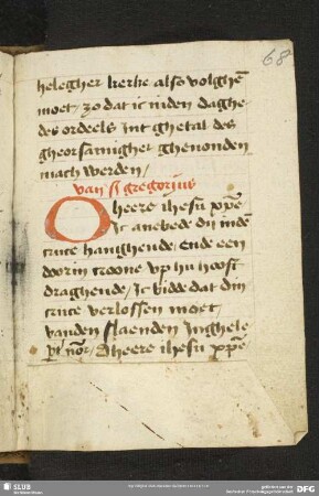 68r-69v: Gregorius : Gebete zur Ehre der Arma Christi