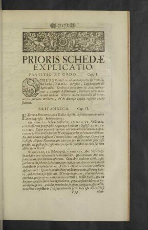Prioris Schedae explicatio.