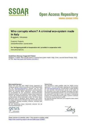 Who corrupts whom? A criminal eco-system made in Italy