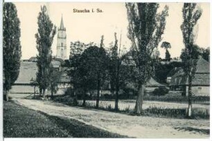 Staucha. Blick zur Kirche