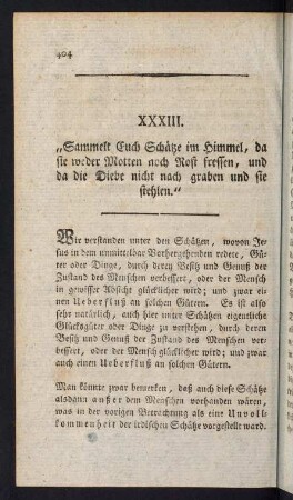 404-415, XXXIII. Vom Sammeln himmlischer Schätze