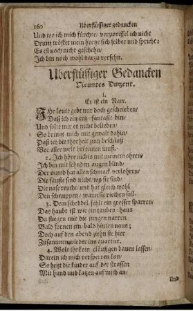 Uberflüssiger Gedancken Neuntes Dutzent.