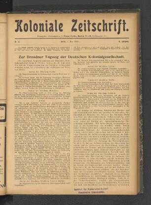 Nr. 11. Berlin, 1. Juni 1909. 10. Jahrgang