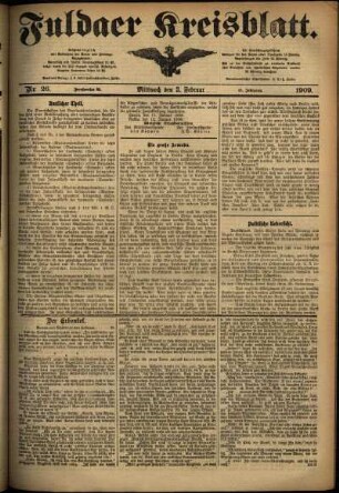 Ausgabe vom Mittwoch, den 03. Februar 1909.