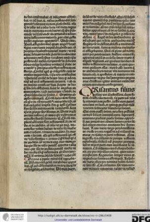 Crisantus filius Pollini viri illustrissimi dum fidem Christi edoctus esset...