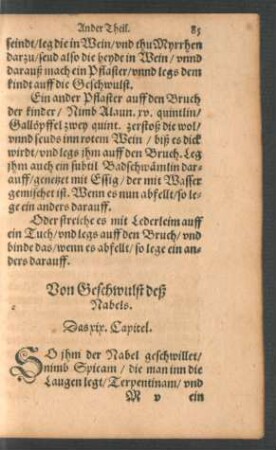 Von Geschwulst deß Nabels. Das xix. Capitel.