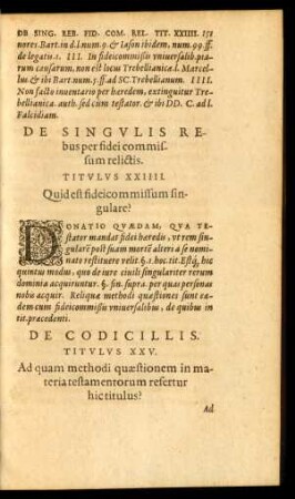 De Codicillis. Titulus XXV.
