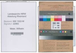 Entnazifizierung Wilhelm Meier , geb. 06.09.1887 (Brandmeister)