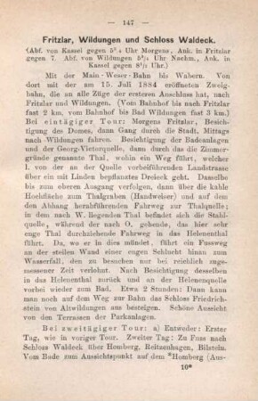 Fritzlar, Wildungen und Schloss Waldeck.
