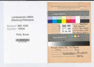Entnazifizierung Ernst Pohl, geb. 03.08.1905 (Arbeiter)