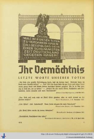 Letzte Worte unserer Blutzeugen.