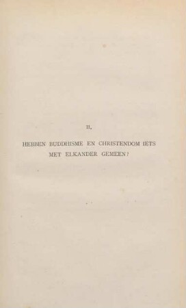 II. Hebben Buddhisme en Christendom iets met elkander gemeen?