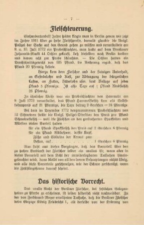 Das historische Vorrecht