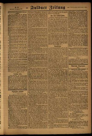 Zweite Ausgabe vom Mittwoch, den 12. Januar 1921.
