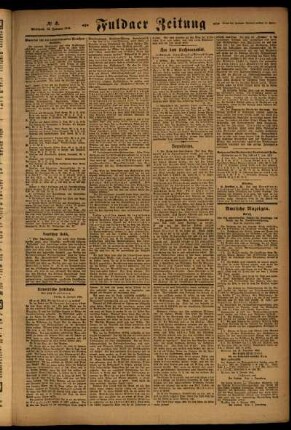 Zweite Ausgabe vom Mittwoch, den 12. Januar 1921.