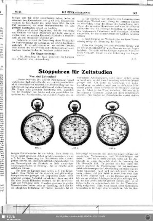 Stoppuhren für Zeitstudien