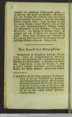 Der Quell bei Königstein