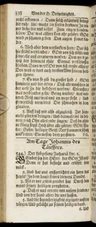 Am Tage Johannis des Täuffers.
