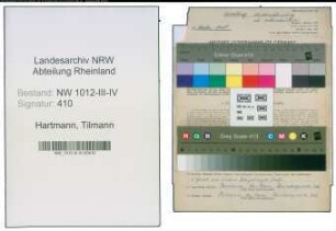 Entnazifizierung Tilmann Hartmann , geb. 03.08.1900 (Lehrer)