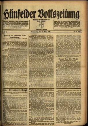 Ausgabe vom Donnerstag, den 10. März 1921.
