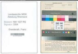 Entnazifizierung Franz Granderath , geb. 08.01.1895 (Lehrer)