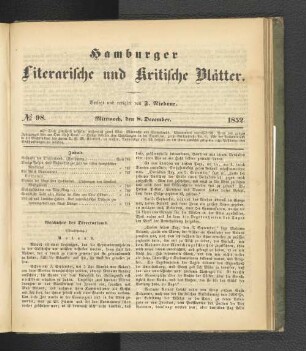No. 98. 8. Dezember 1852