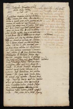 Todesanzeige des Johann Martin Haag, Sohn des Ludwig Friedrich Haag, 1635.