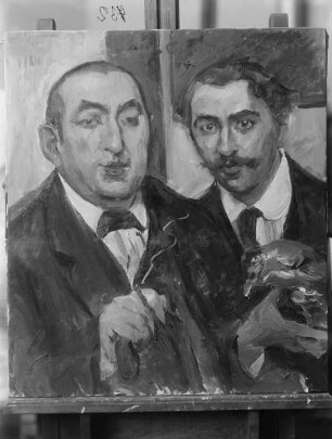 Doppelporträt der Maler Pottner und Herstein