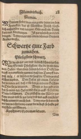 Schwartze gute Farb zumachen.