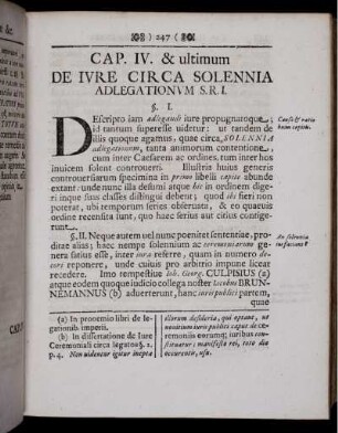 Cap. IV. & ultimum de ivre circa solennia adlegationvm S. R. I.