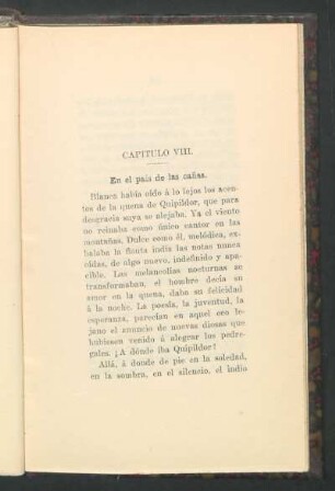 Capítulo VIII. - En el pais de las cañas.