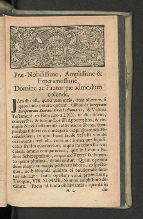 Præ-Nobilissime, Amplissime & Experientissime, ...