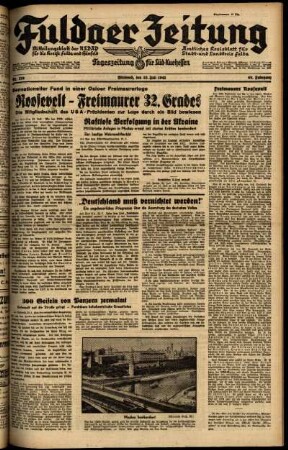 Ausgabe vom Mittwoch, den 23. Juli 1941.