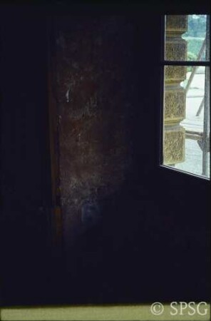 Berlin, Schloss Charlottenburg, Altes Schloss, Ostflügel, Erdgeschoss, Alte Galerie (Eichengalerie), R. 120, Einbau neuer Fenster.