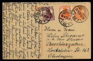 Brief von Anna Plothow an Wilhelm Schwaner und Antonie Schwaner