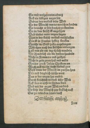 Der fünfft anstoß.