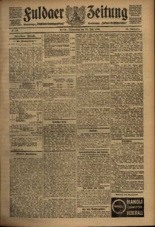 Zweite Ausgabe vom Donnerstag, den 15. Juli 1909.