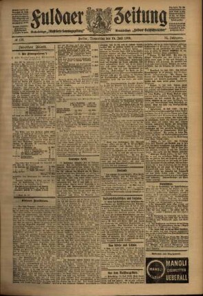 Zweite Ausgabe vom Donnerstag, den 15. Juli 1909.