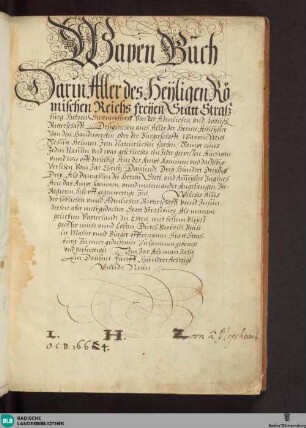 Wappenbuch der Straßburger Stettmeister und Ammeister - Cod. Ortenau 1