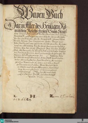 Wappenbuch der Straßburger Stettmeister und Ammeister - Cod. Ortenau 1