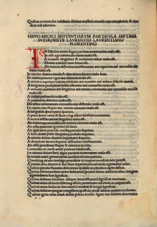 Aphorismi : mit Kommentar von Galenus