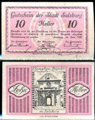 Salzburg, Stadt 10 Heller