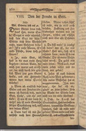 VIII. Von der Freude in Gott.