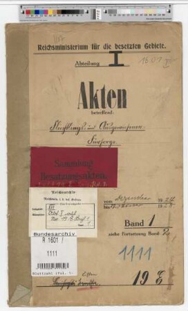 Flüchtlings- und Ausgewiesenen-Fürsorge: Bd. 1
