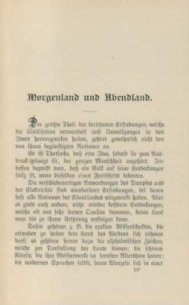 Morgenland und Abendland
